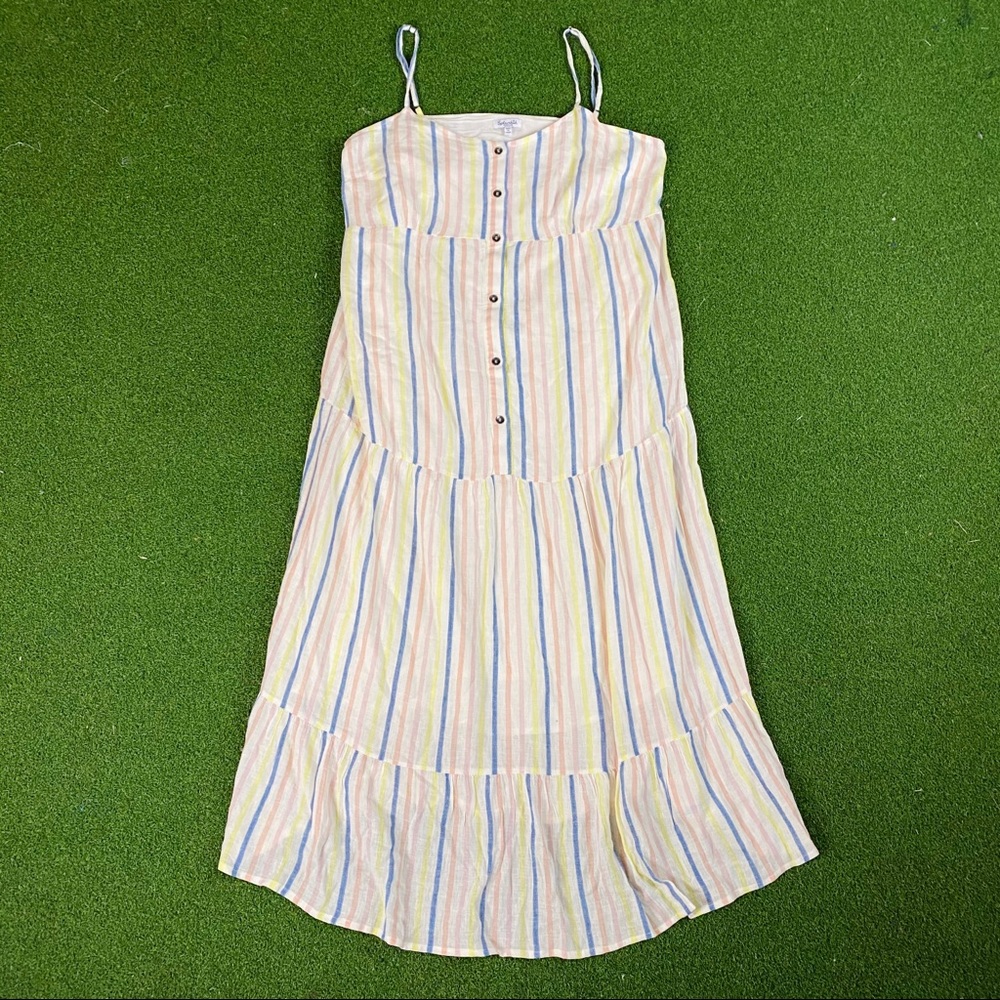 Splendid Women Tiered Striped Long Maxi Dress - Picture 4 of 9